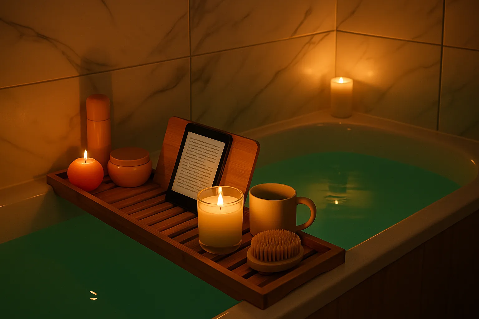 평화로운 입욕 장면